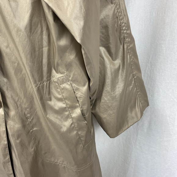 Fen Nelli Brown Tan Button Up Long Sleeve Trench Coat 10 - Picture 5 of 6